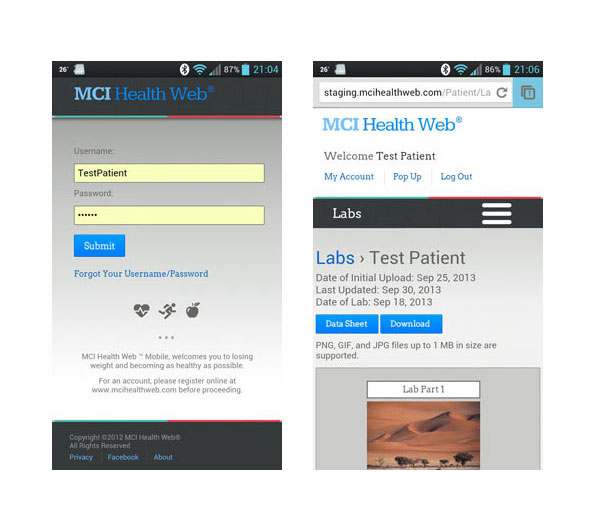 MCI mobile Website